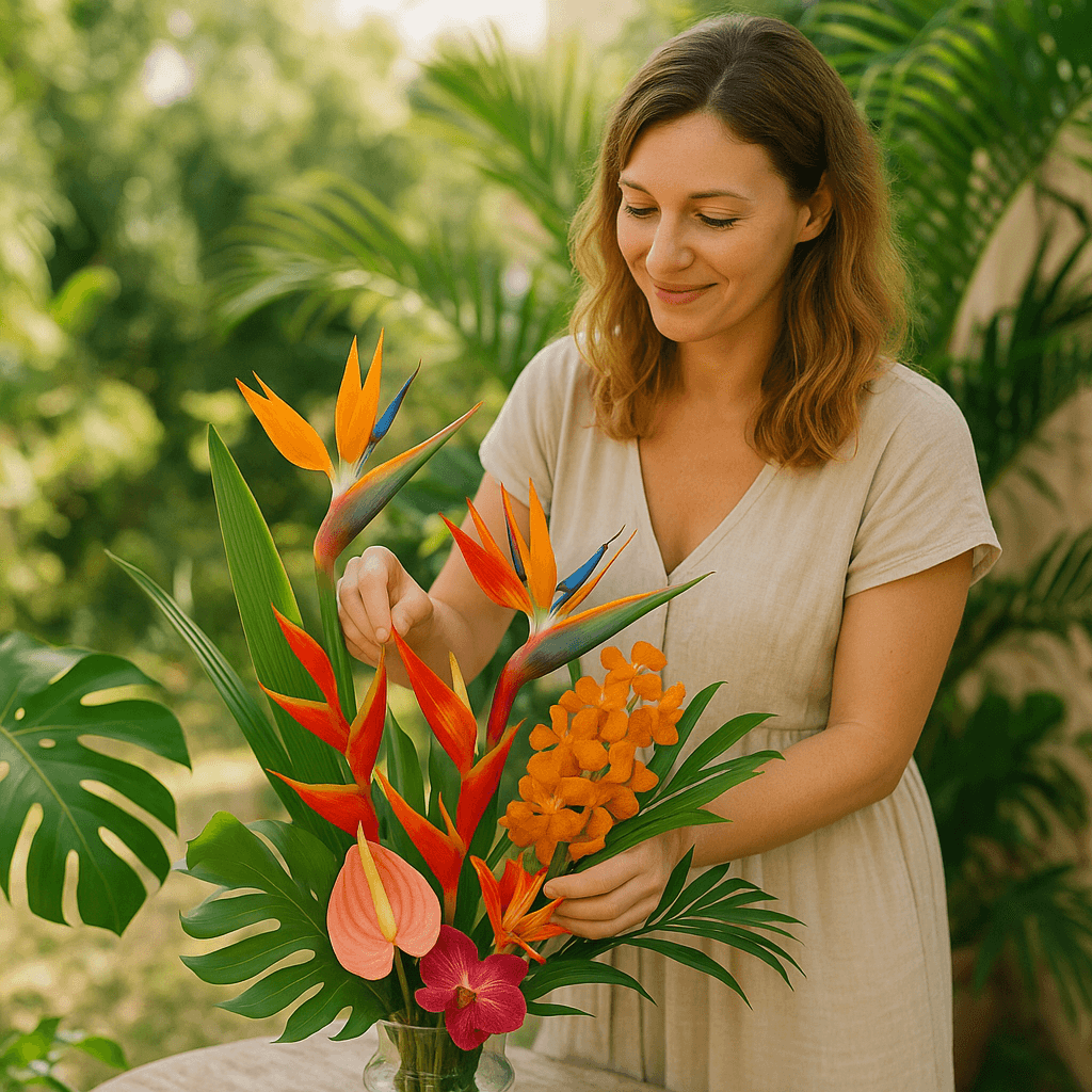 Cum sa combini florile tropicale într-un buchet de vară