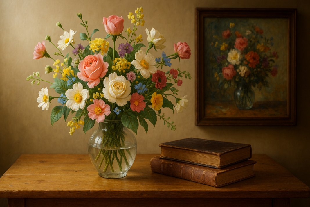Buchetul de flori în pictură și literatură: între estetic și simbol