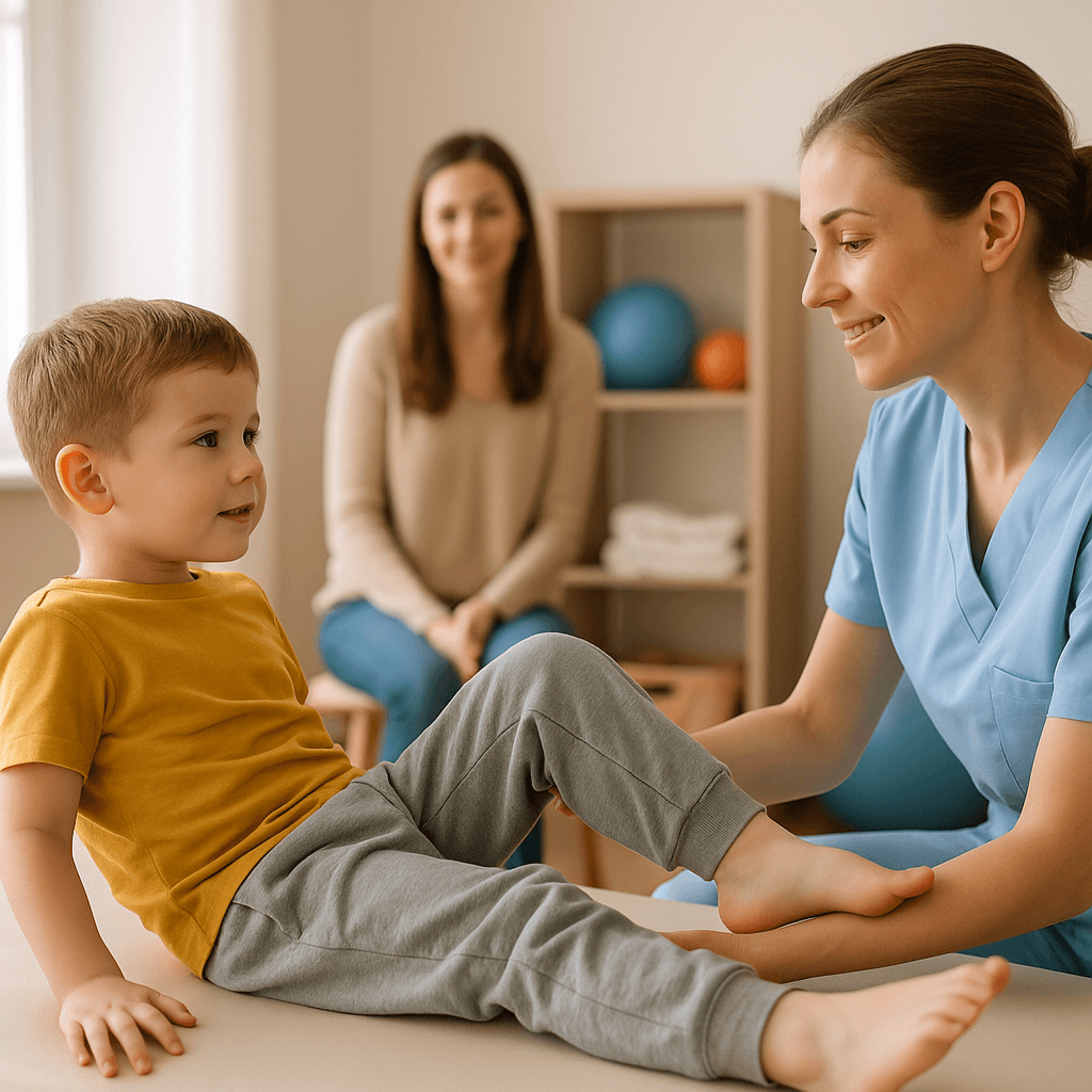 Cum decurge prima ședință de kinetoterapie la copil și la ce să mă aștept ca părinte?