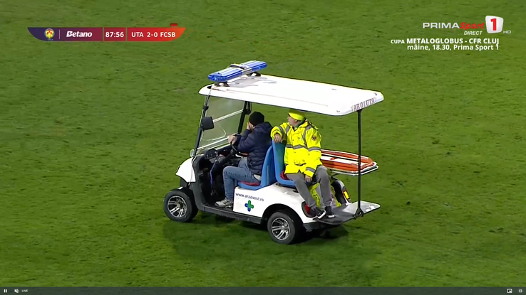 Lovitură teribilă în partida UTA - FCSB! A ieșit de pe teren plângând