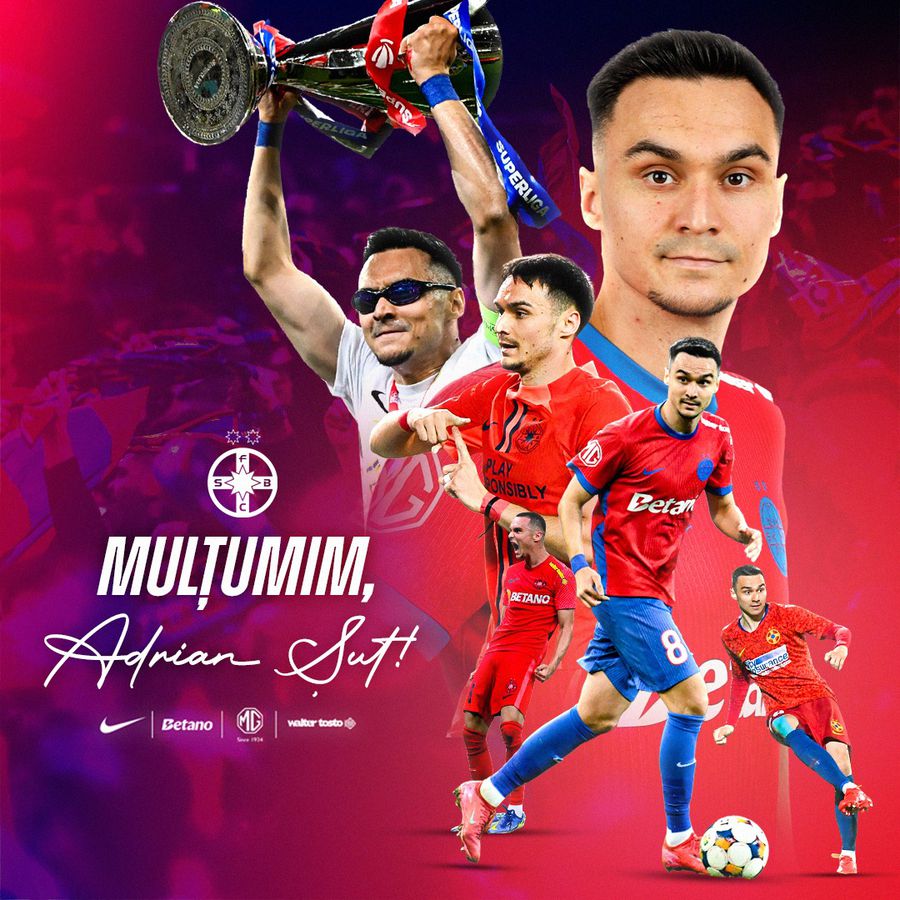 FCSB a comunicat încetarea colaborării cu Adrian Șut
