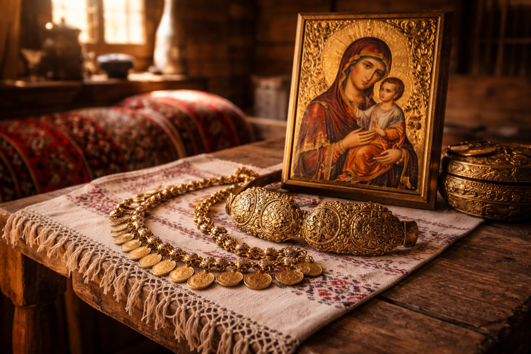 Aurul în arta tradițională românească: semnificații și simboluri