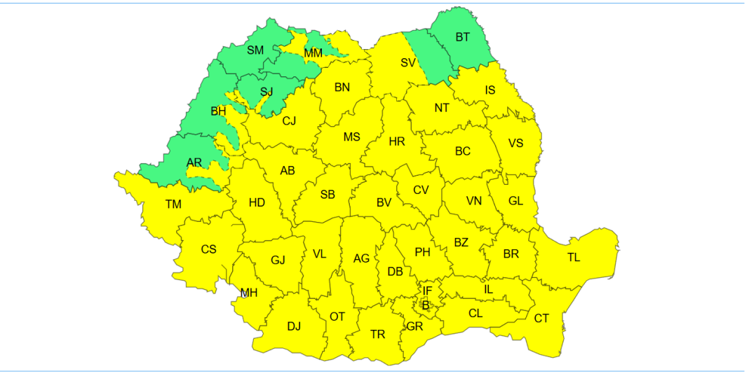 ALERTĂ METEO | Cod galben pentru furtuni și grindină în București. Specialiștii în meteorologie anticipează zile cu precipitații și vânturi puternice, cu rafale de 60-70 km/h.